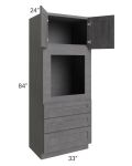Stone Grey 33x84 Universal Oven Cabinet