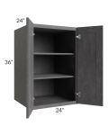 Stone Grey 24x36x24 Split Pantry Wall Cabinet