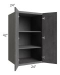 Stone Grey 24x42x24 Split Pantry Wall Cabinet