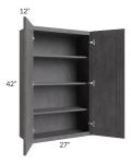 Stone Grey 27x42 Wall Cabinet