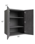 Stone Grey 30x42x24 Split Pantry Wall Cabinet