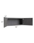 Stone Grey 36x15 Wall Cabinet
