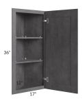 Stone Grey 12x36 Wall End Angle Cabinet