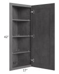 Stone Grey 12x42 Wall End Angle Cabinet