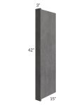 Stone Grey 15x42 Wall End Panel