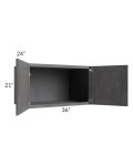Stone Grey 36x21x24 Refrigerator Wall Cabinet