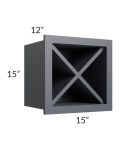 Midtown Indigo Shaker 15x15 Wine Rack Cabinet