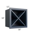 Midtown Blue Shaker 18x18 Wine Rack Cabinet