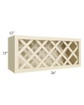 Casselton Ivory 36x15 Wine Rack Cabinet 