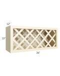Phoenix Cream Glaze 36x15 Wine Rack Cabinet