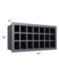 Midtown Indigo Shaker 36x18 Wine Rack Cabinet