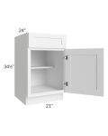 Frosted White Shaker 21" Base Cabinet 