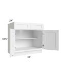 Frosted White Shaker 36" Base Cabinet 