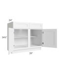 Frosted White Shaker 39" Base Cabinet