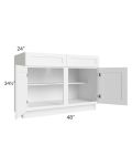 Frosted White Shaker 48" Base Cabinet