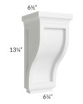 Frosted White Shaker Large Corbel
