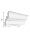 Frosted White Shaker 8' Crown Molding