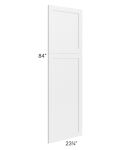 Frosted White Shaker 84" Tall Decorative End Panel