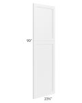 Frosted White Shaker 90" Tall Decorative End Panel