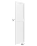 Frosted White Shaker 96" Tall Decorative End Panel