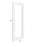 Frosted White Shaker 15x42 Glass Door