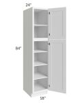 Frosted White Shaker 18x84 Utility Cabinet