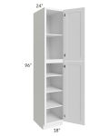 Frosted White Shaker 18x96 Utility Cabinet