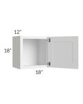 Frosted White Shaker 18x18 Wall Cabinet
