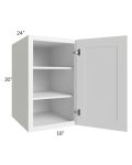 Frosted White Shaker 18x30x24 Split Pantry Wall Cabinet