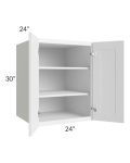 Frosted White Shaker 24x30x24 Split Pantry Wall Cabinet