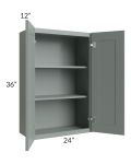 Woodland Green Shaker 24" 2-Drawer Base Cabinet