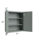 Woodland Green Shaker 24" 2-Drawer Base Cabinet