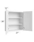 Frosted White Shaker 27x30 Wall Cabinet