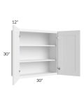 Frosted White Shaker 30x30 Wall Cabinet