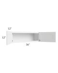 Frosted White Shaker 36x12 Wall Cabinet