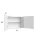 Frosted White Shaker 36x24 Wall Cabinet