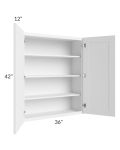 Frosted White Shaker 36x42 Wall Cabinet