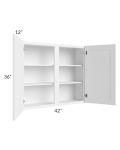 Frosted White Shaker 42x36 Wall Cabinet