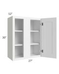 Frosted White Shaker 27x30 Blind Corner Wall Cabinet