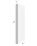 Frosted White Shaker 15x42 Wall End Panel