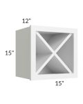 Frosted White Shaker 15x15 Wine Storage Cabinet