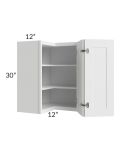 Aspen White Shaker 24x30 Wall Corner Unit