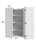 Providence White 24x42 Wall Corner Unit